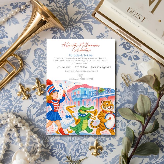 250th Anniversary Marching Band Parade &  Soirée Invitation (250th Anniversary Marching Band Parade & Soirée Invitation)