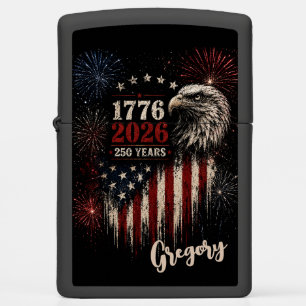 250th Anniversary Patriotic Eagle & Fireworks Zippo Lighter