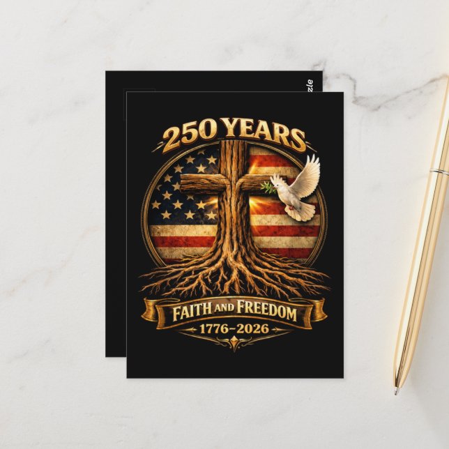 250th Anniversary Postcard (Front/Back In Situ)