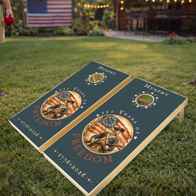 250th Anniversary Revolutionary Soldier Freedom Cornhole Set (250th Anniversary Revolutionary Soldier Freedom Cornhole Set)