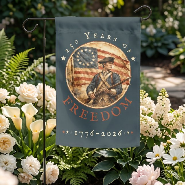 250th Anniversary Revolutionary Soldier Freedom Garden Flag (Creator Uploaded)