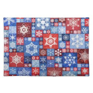 250th Anniversary Snowflake Collage Cloth Placemat