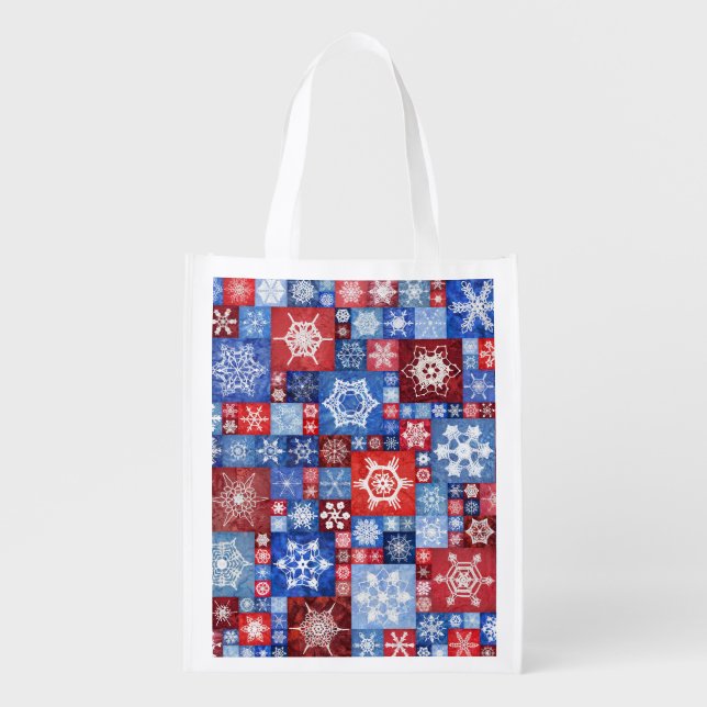 250th Anniversary Snowflake Collage Grocery Bag (Front)