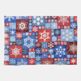 250th Anniversary Snowflake Collage Kitchen Towel