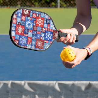 250th Anniversary Snowflake Collage Pickleball Paddle