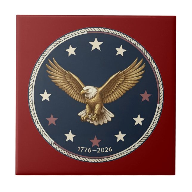  250th Anniversary Square Ceramic Tile  (Front)