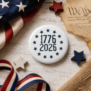 250th Anniversary Star 1776–2026 of year freedom Button