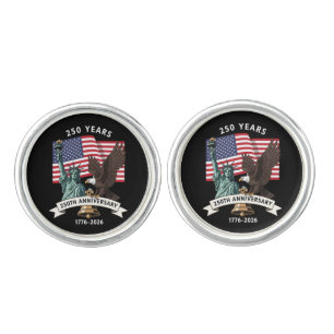250th Anniversary Statue of Liberty Eagle Flag Cufflinks