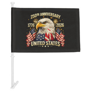 250th Anniversary United States 1776-2026 Car Flag