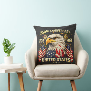 250th Anniversary United States 1776-2026 Throw Pillow