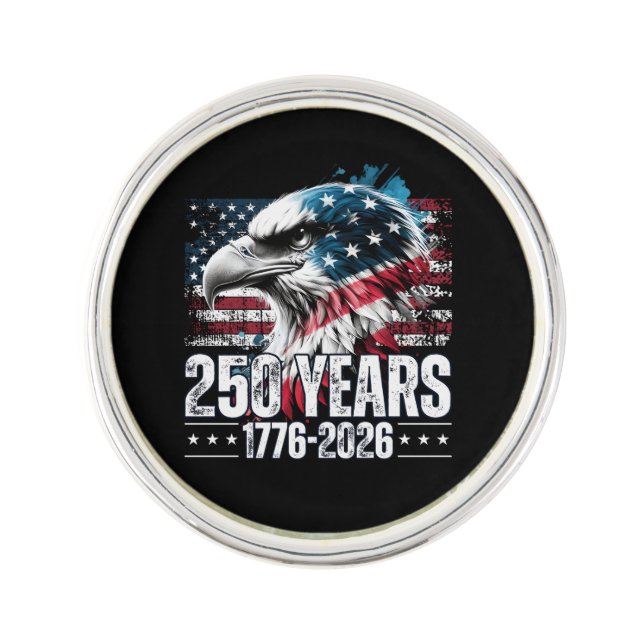 250th Anniversary United States Birthday Long Slee Lapel Pin (Front)