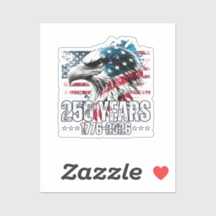 250th Anniversary United States Birthday Long Slee Sticker