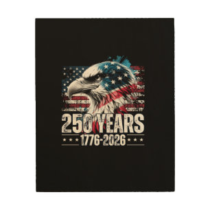 250th Anniversary United States Birthday Long Slee Wood Wall Art