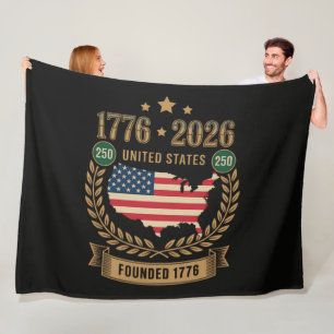 250th Anniversary United States of America 250 USA Fleece Blanket