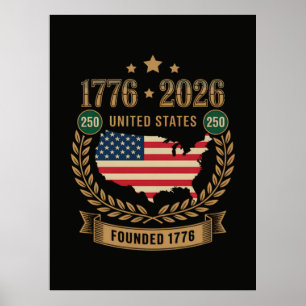 250th Anniversary United States of America 250 USA Poster