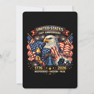 250th Anniversary USA 1776–2026 American Heritage Invitation