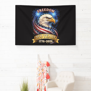 250th Anniversary USA 1776-2026 Patriotic American Banner