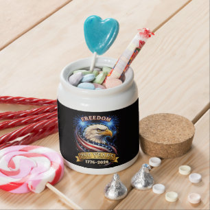 250th Anniversary USA 1776-2026 Patriotic American Candy Jar