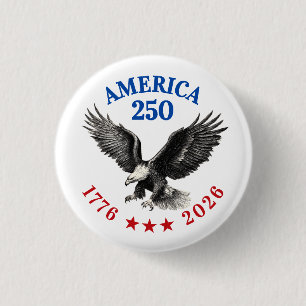 250th Anniversary USA 2026 Bald Eagle Button