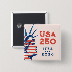 250th Anniversary USA 2026 Statue of Liberty Button