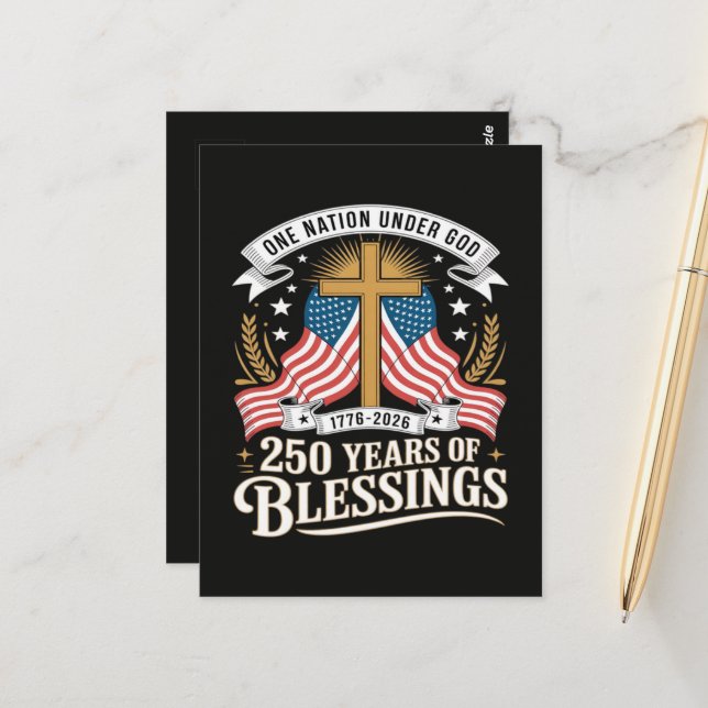 250th Anniversary USA 250 American Postcard (Front/Back In Situ)