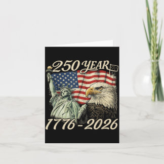 250th Anniversary USA 250 Years American 4th July Card