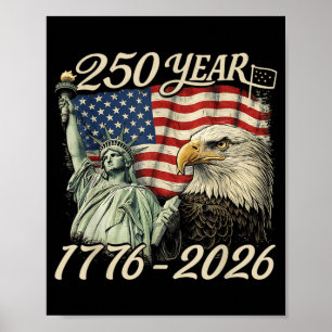 250th Anniversary USA 250 Years American 4th July Poster