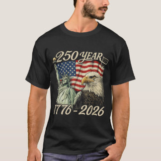 250th Anniversary USA 250 Years American 4th July T-Shirt