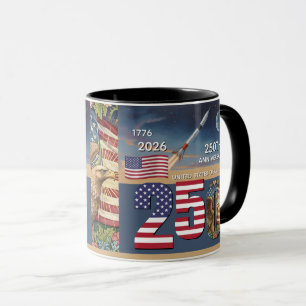 250th Anniversary USA, American Flag / Patriotic Mug
