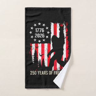 250th Anniversary USA Bigfoot Patriotic Freedom Hand Towel