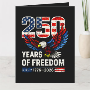 250th anniversary usa flag american card