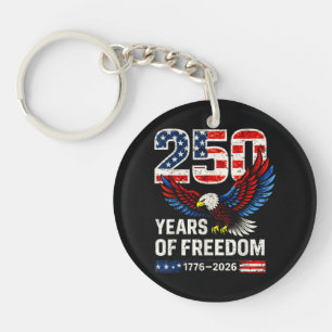 250th anniversary usa flag american keychain