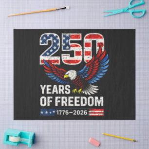 250th anniversary usa flag american tissue paper