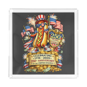 250th Anniversary USA Independence Celebration Acrylic Tray