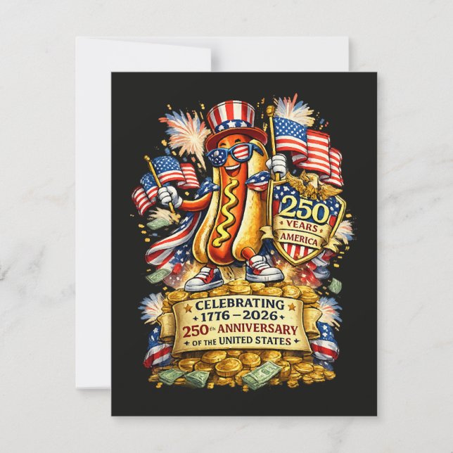 250th Anniversary USA Independence Celebration Announcement (Front)