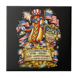 250th Anniversary USA Independence Celebration Ceramic Tile