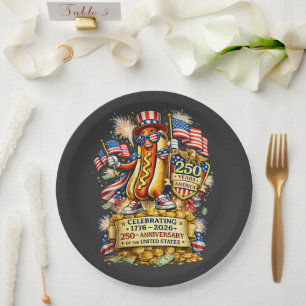 250th Anniversary USA Independence Celebration Paper Plates