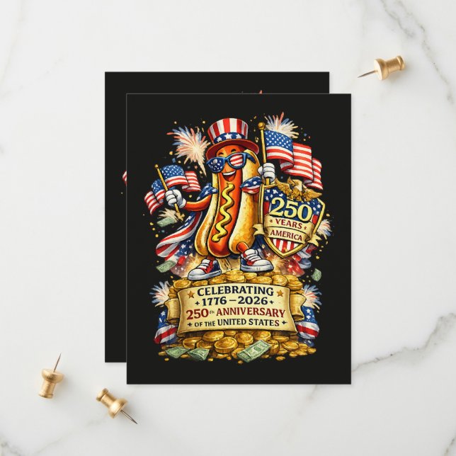 250th Anniversary USA Independence Celebration Save The Date (Front/Back In Situ)