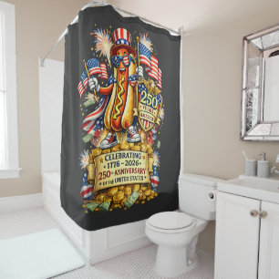 250th Anniversary USA Independence Celebration Shower Curtain