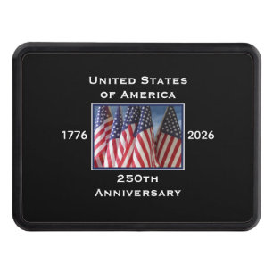 250th Anniversary USA Patriot Flags Trailer Hitch Cover
