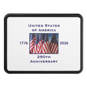 250th Anniversary USA Patriot Flags Trailer Hitch Cover