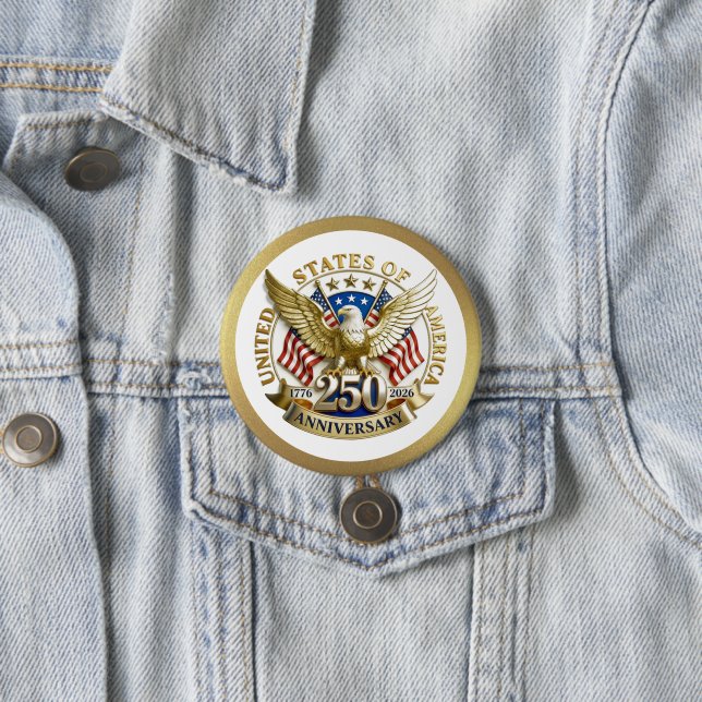 250th Anniversary USA Patriotic | 1776–2026 Button (In Situ)