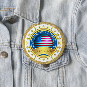 250th Anniversary USA Patriotic 1776–2026 Button