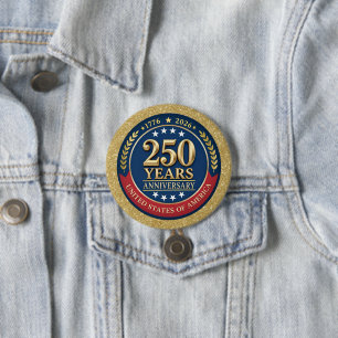250th Anniversary USA Patriotic 1776–2026 Button