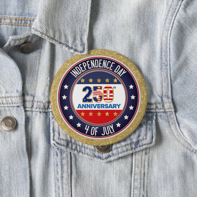 250th Anniversary USA Patriotic  | 1776–2026 Button (In Situ)