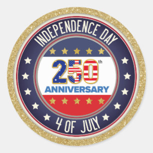 250th Anniversary USA Patriotic   1776–2026 Classic Round Sticker