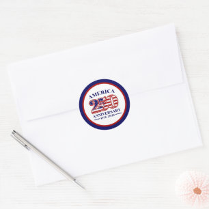 250th Anniversary USA Patriotic 1776–2026 Classic Round Sticker