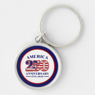 250th Anniversary USA Patriotic 1776–2026 Keychain
