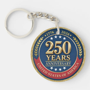 250th Anniversary USA Patriotic 1776–2026 Keychain