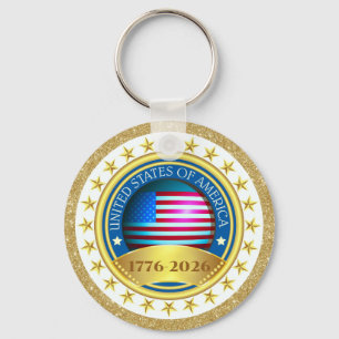 250th Anniversary USA Patriotic 1776–2026 Keychain